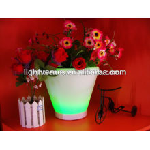 освещенный открытый цветочные горшки/цветочные горшки для гостиная/LED пластиковые плантатор